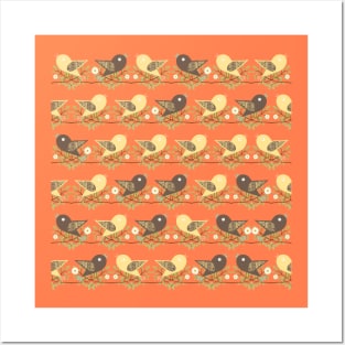 Birds pattern Posters and Art